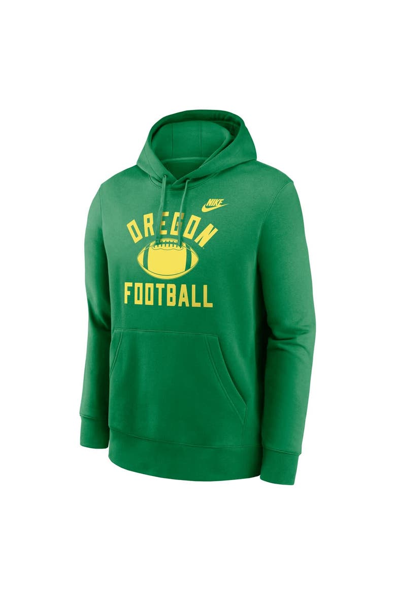 Men's Nike Green Oregon Ducks Legacy Football Icon Club Fleece Pullover Hoodie, Alternate, color, Green