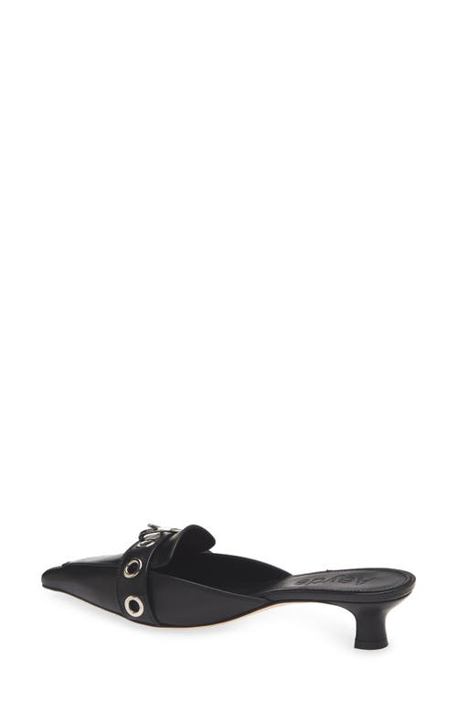 Shop Aeyde Danielle Grosgrain Pointed Toe Mule In Black