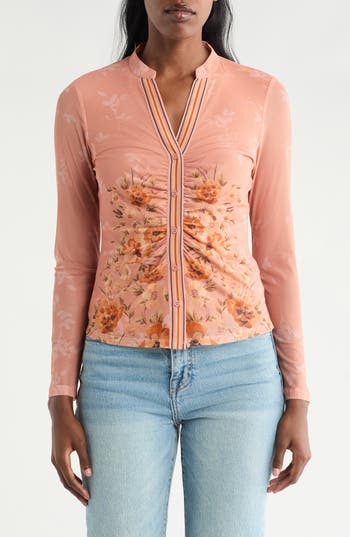 Dr2 By Daniel Rainn Ruched Button-up Shirt
