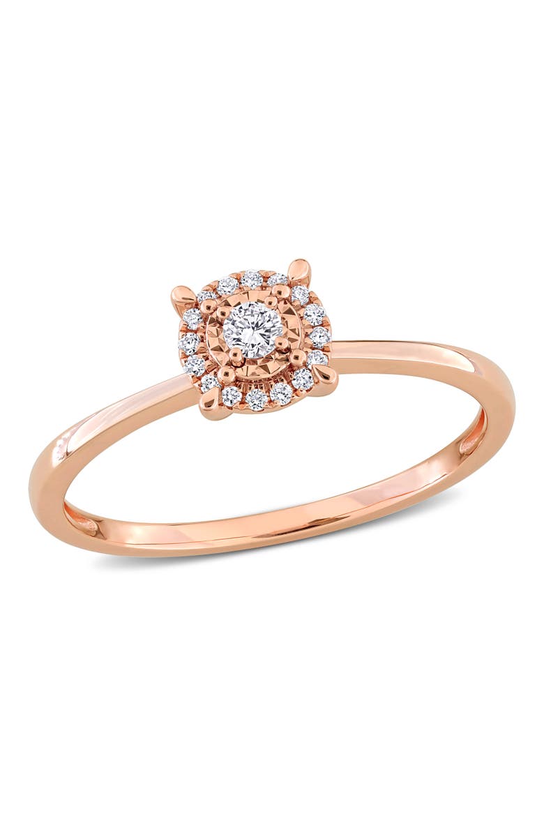 Lab-Grown Diamond Promise Ring 14k Rose Gold, Main, color, Rose Gold