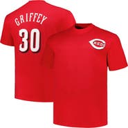 PROFILE Men's Profile Ken Griffey Red Cincinnati Reds Big & Tall Cooperstown Collection Player Name & Number T-Shirt