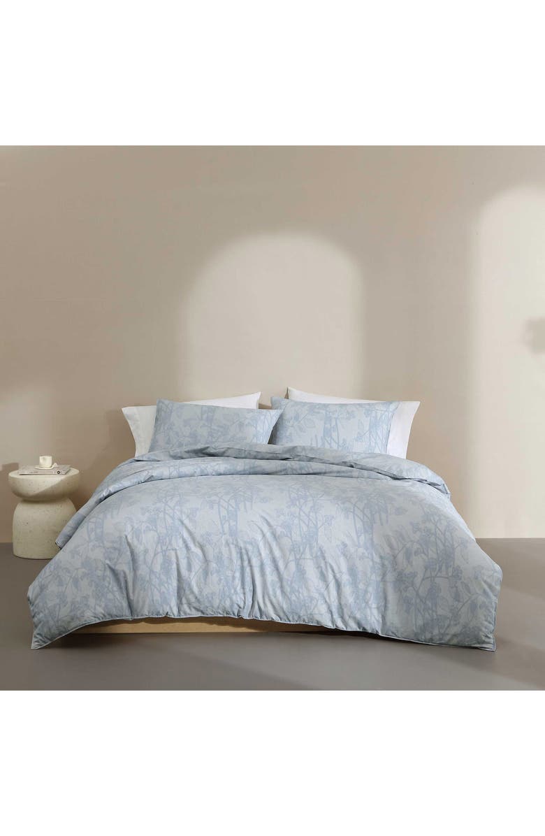 Calvin Klein Bayberry 200 Thread Count Cotton Duvet Cover & Shams Set, Alternate, color, Light / Medium Blue