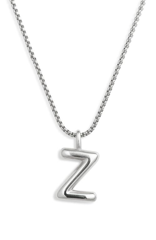 Open Edit Waterproof Bubble Initial Pendant Necklace