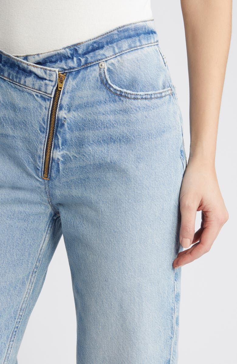 FRAME Le Jane Angled Zip Crop Relaxed Straight Leg Jeans, Alternate, color,
