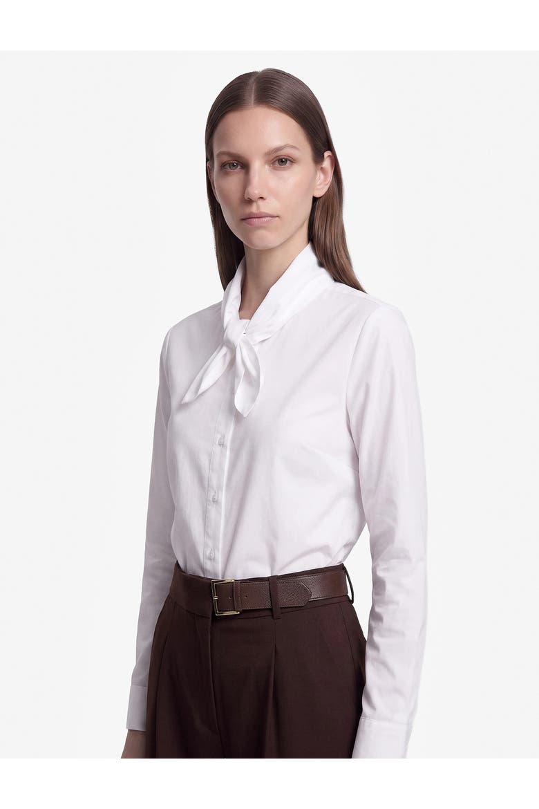 Scarf Neck Shirt, Alternate, color, OFF WHITE