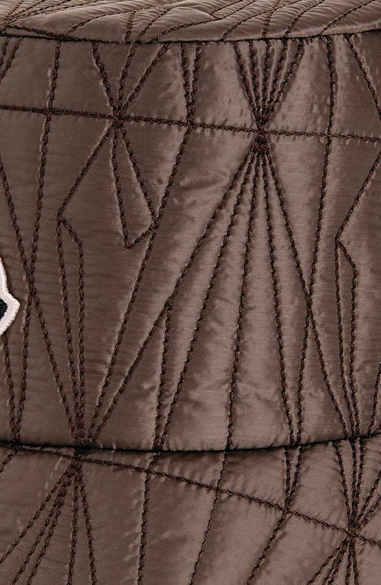 Moncler Quilted Bucket Hat, Alternate, color, Taupe