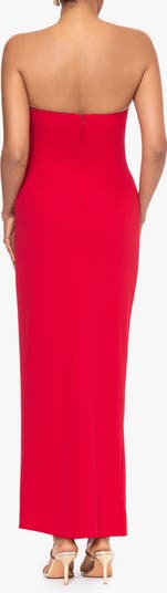 Strapless Scuba Crepe Gown.