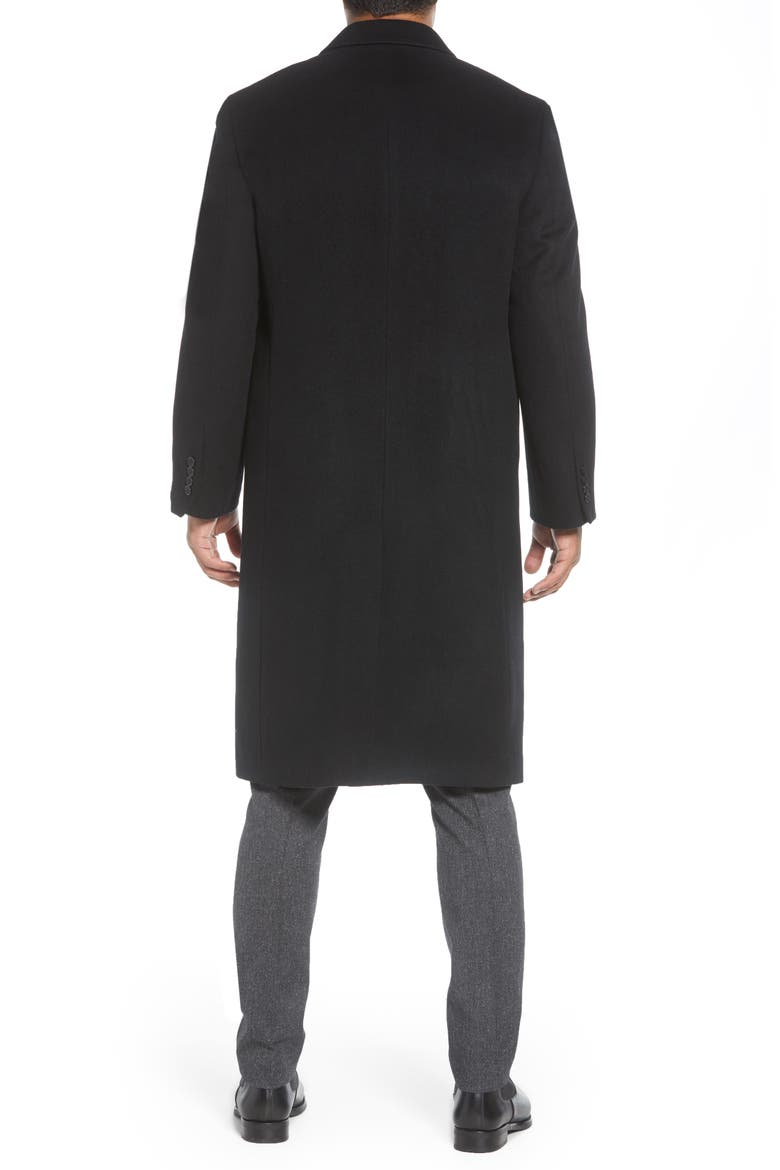 Stanley Classic Fit Wool & Cashmere Overcoat, Alternate, color, BLACK