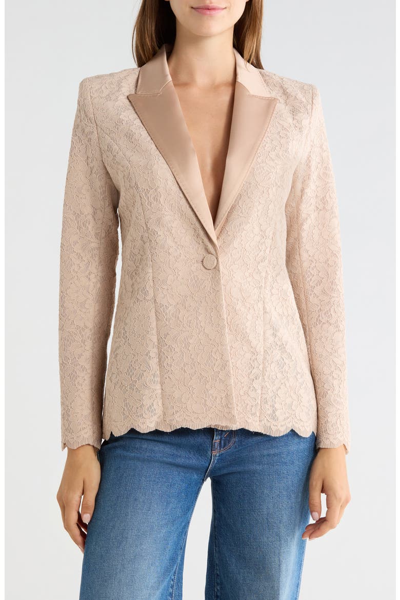 Clementine Lace Blazer, Main, color, DOESKIN