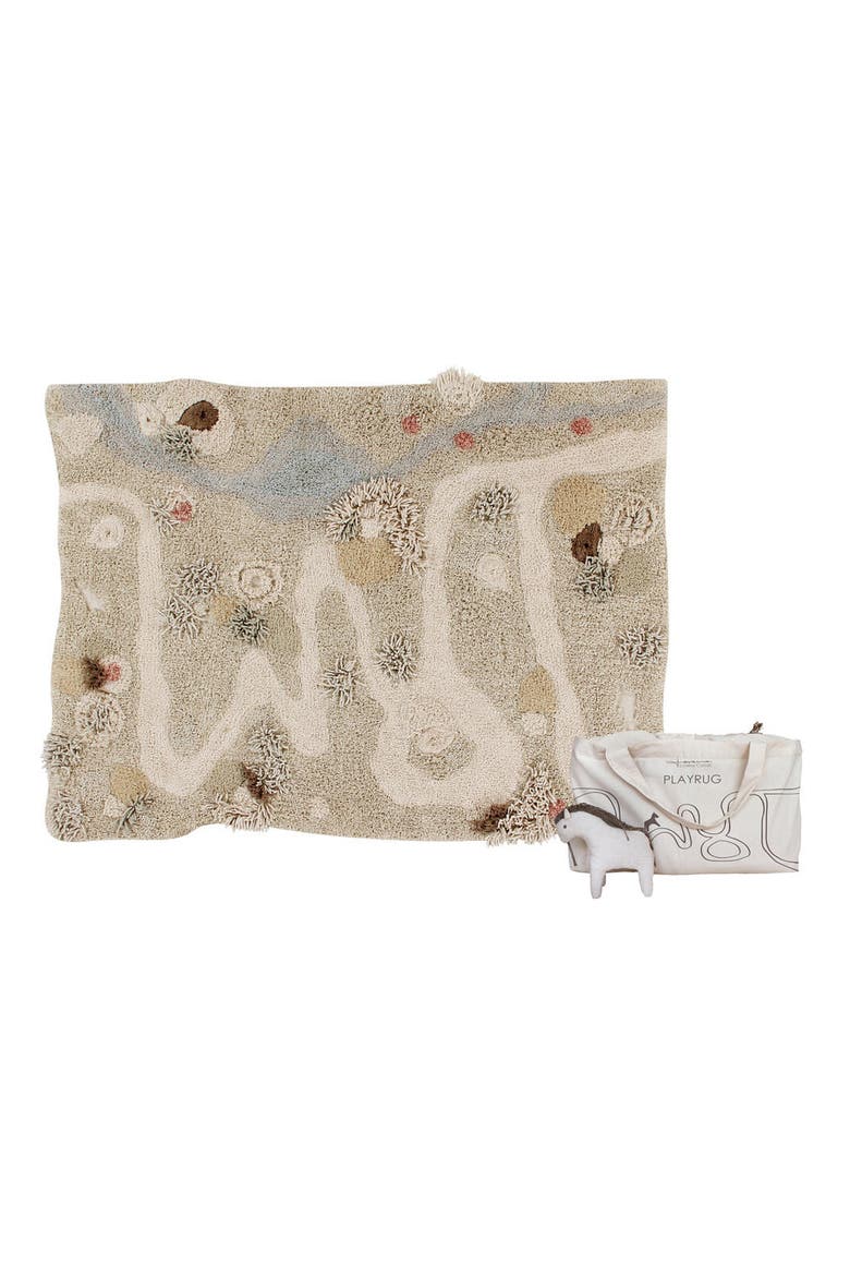 Wasahable Path Play Rug, Alternate, color, OLIVE