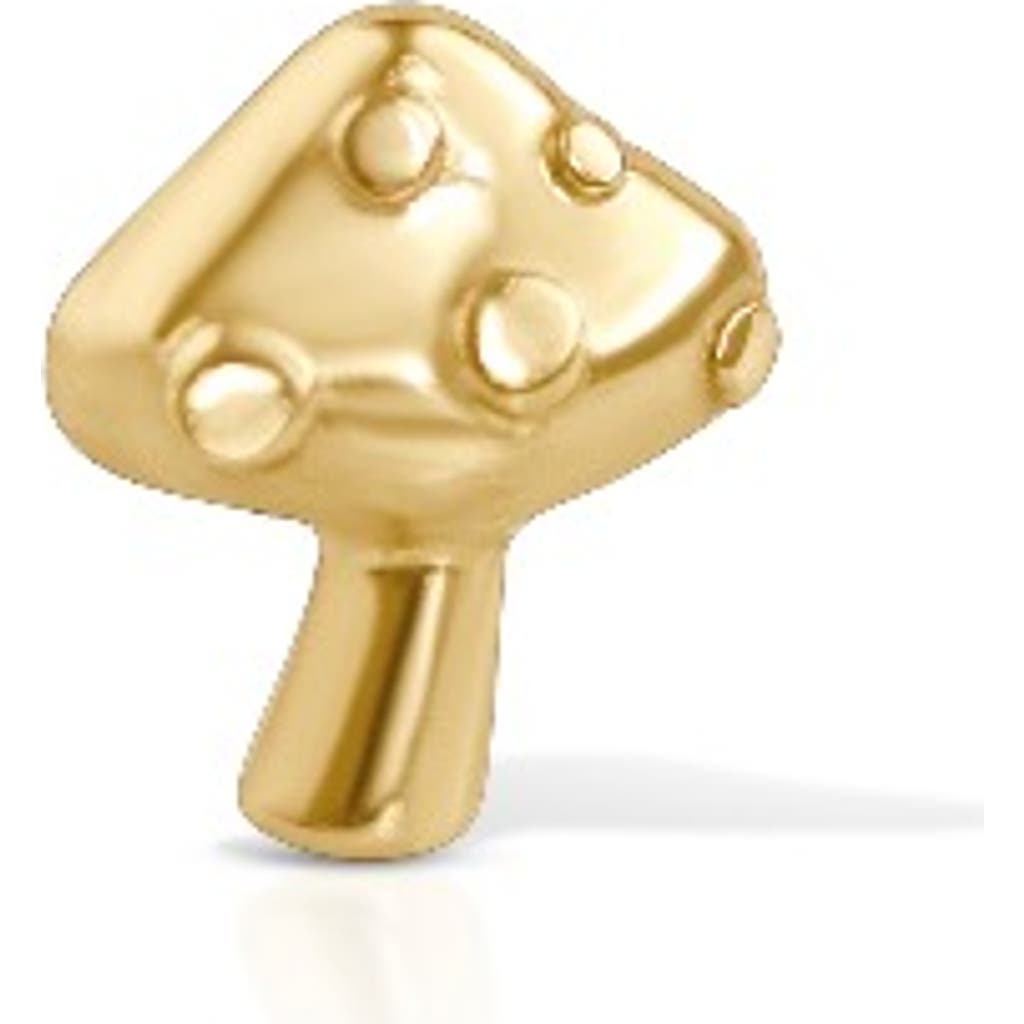 Whit Jewelry 14k Yellow Gold Mushroom Stud In Gold