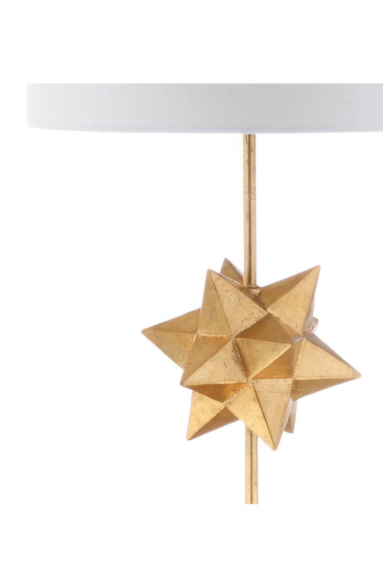 JONATHAN Y Estelle 32" LED Metal/Crystal Table Lamp, Clear/Gold Leaf, Alternate, color, Clear/Gold