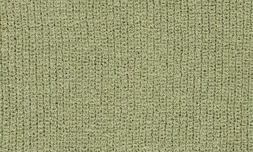 Blu Pepper Mock Neck Cap Sleeve Ribbed Sweater In Light Olive