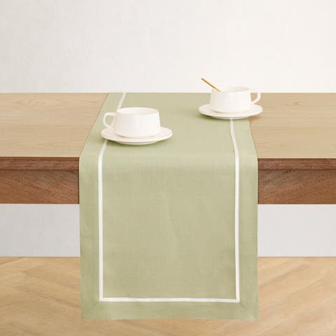 Linen Table Runner for Dining Table, Holiday and Everyday Table Decor - Kensington
