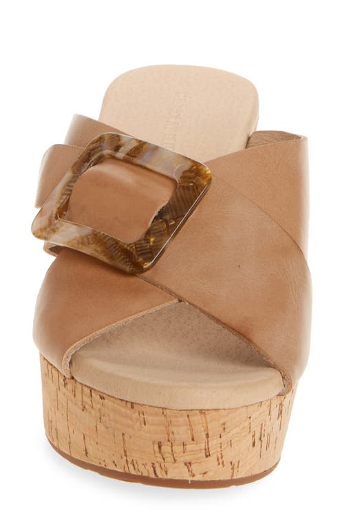 Chocolat Blu Grita Platform Sandal In Sand Leather