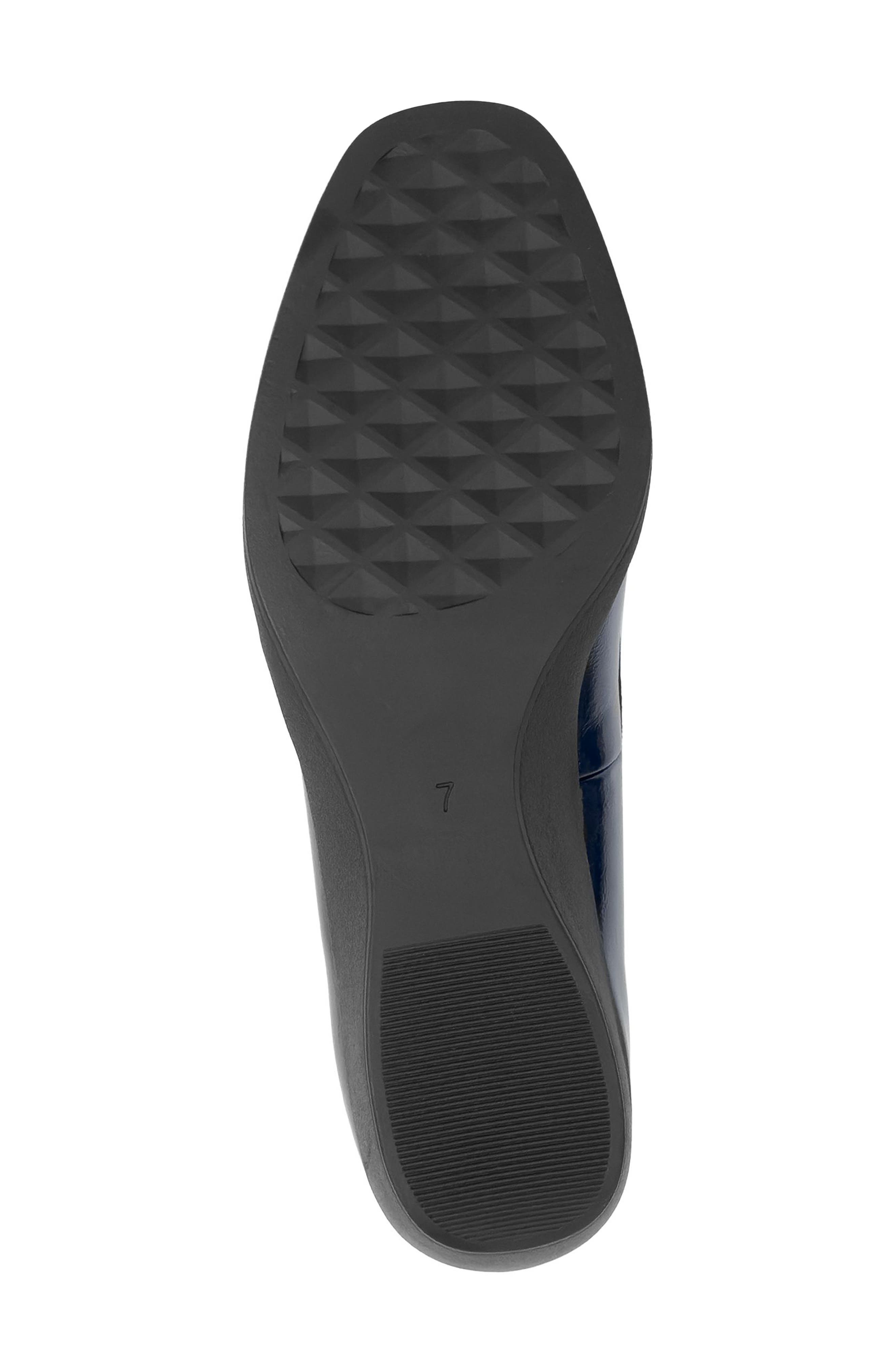 Tema Ballet Wedge Pump, Alternate, color, NAVY CRINKLE FAUX LEATHER