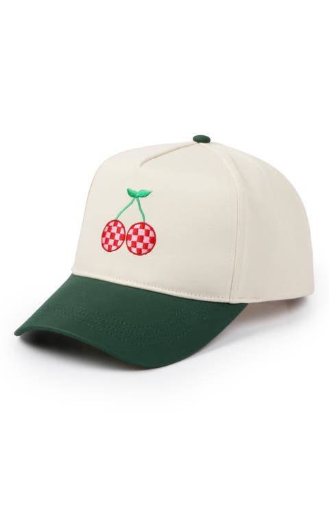 Cherry Embroidered Baseball Cap
