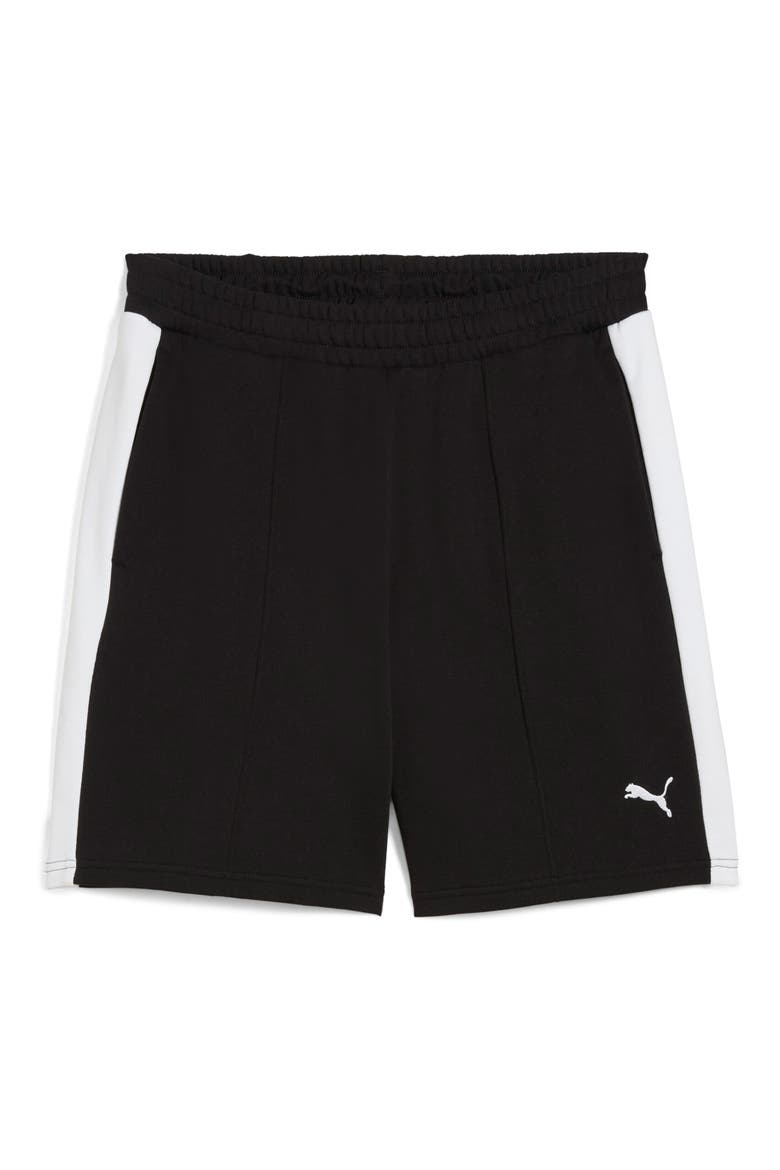 T7 Relaxed Shorts, Alternate, color, PUMA BLACK