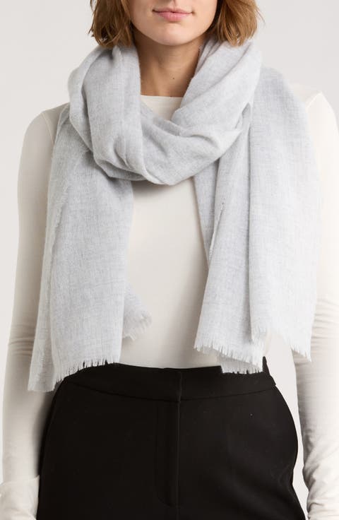 Wool & Cashmere Frayed Scarf