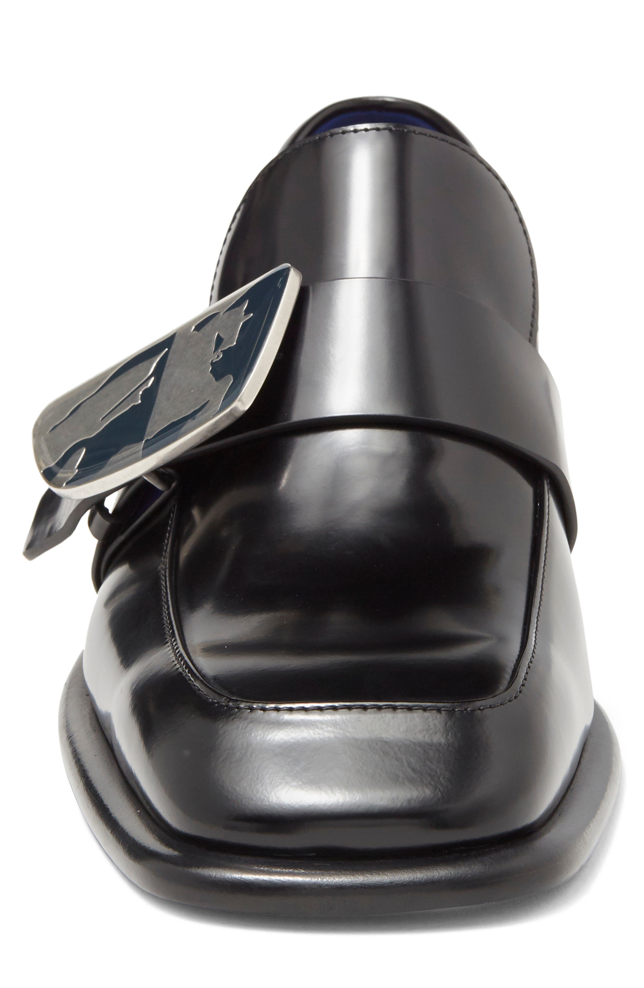 Burberry Shield Loafer, Alternate, color, Black