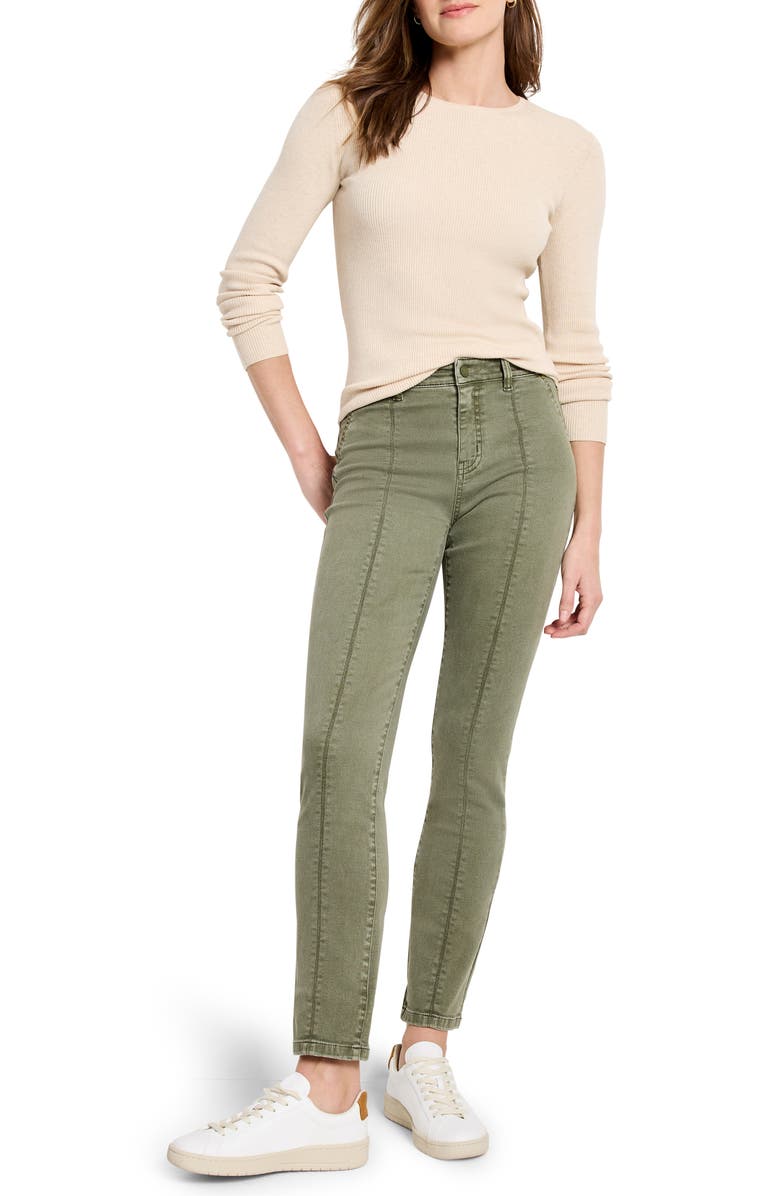 NIC+ZOE Carpenter Straight Ankle Jeans, Alternate, color, Olivewood