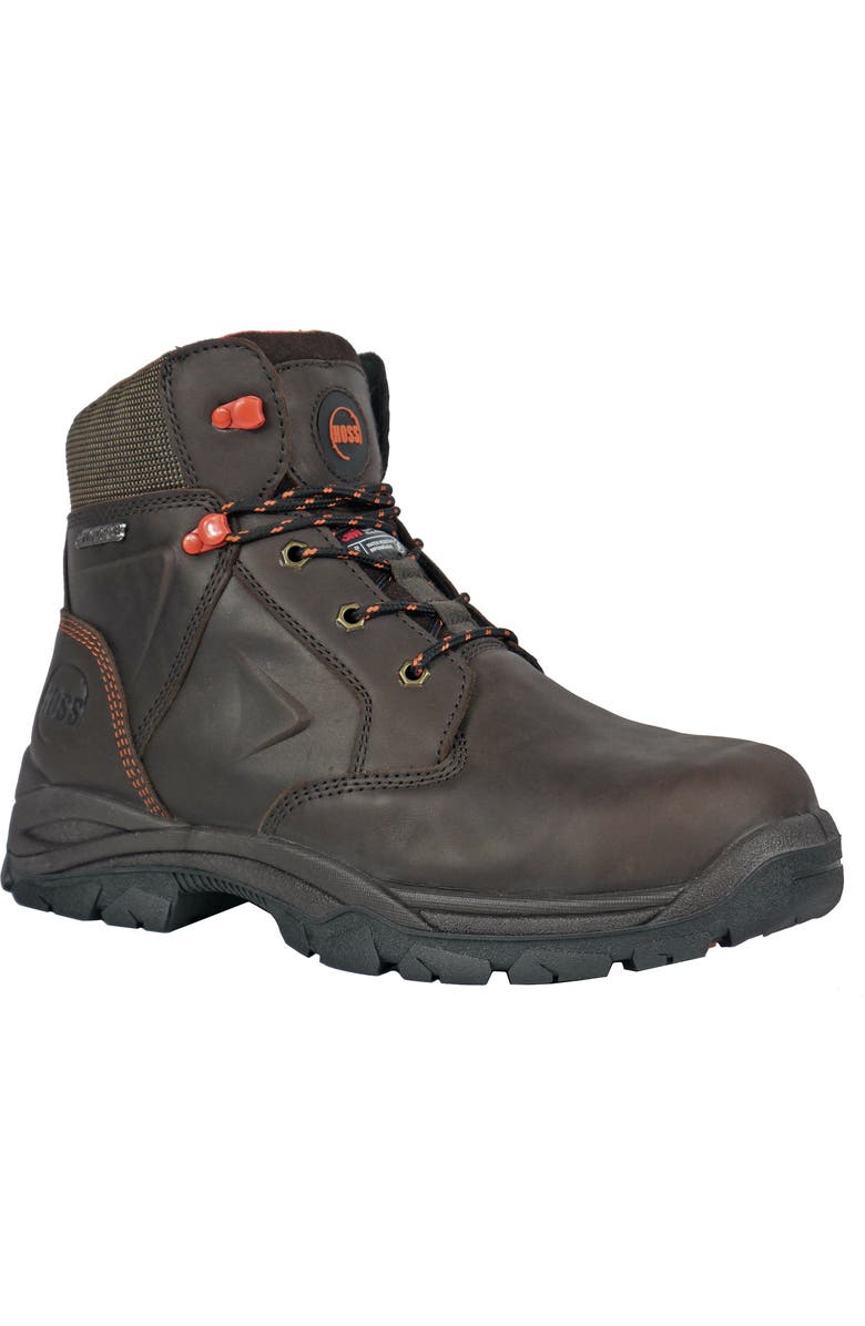 Hoss Boot Company HOSS Hudson 6 Inch Insulated Composite Toe Work Boot, Main, color, Brown