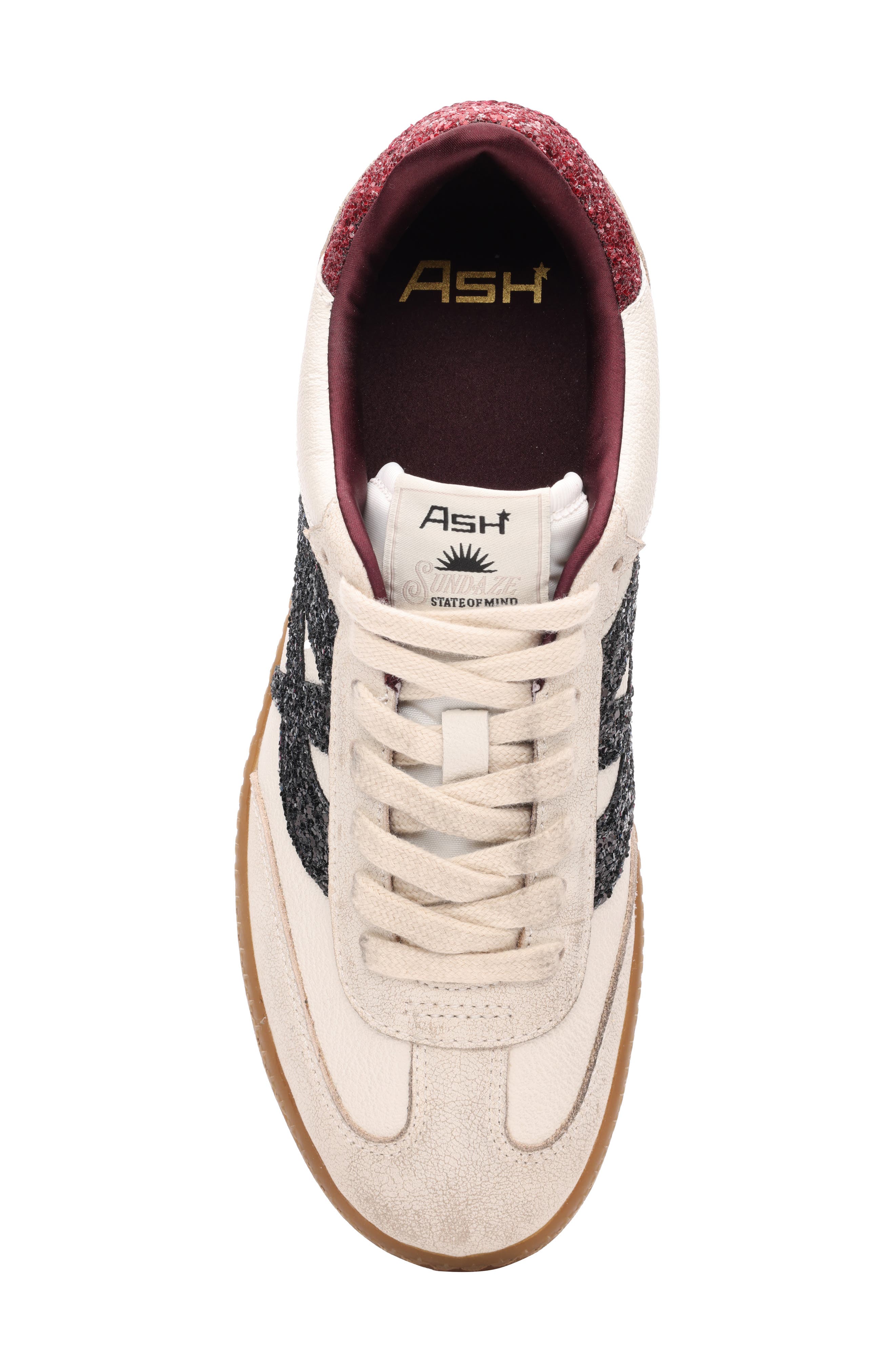 Sunset Retro Sneaker, Alternate, color, BEIGE-WHITE/ BLACK/ GARNET