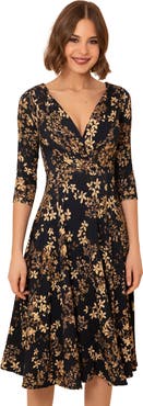 Alie Street London Annie 3/4 Sleeve Midi Dress