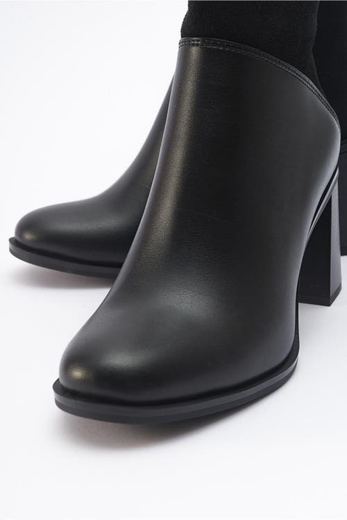 Prologue Shoes Ropa Block Heel Zip Boot In Black
