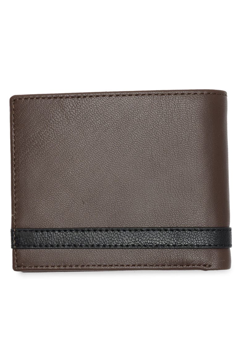 Veronique Slimfold Bifold Wallet, Alternate, color, BROWN/ BLACK