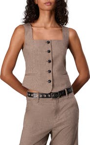 rag & bone Mariana Glen Plaid Stretch Wool Vest