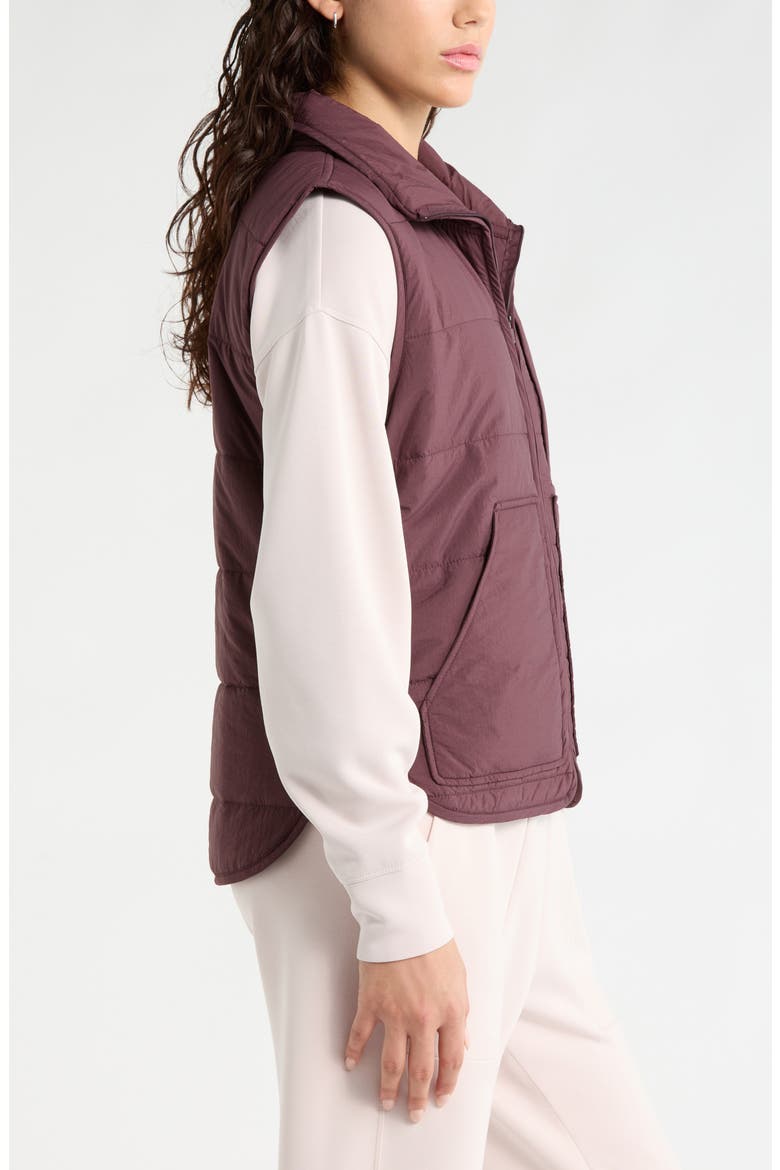 Packable Quilted Vest, Alternate, color, BURGUNDY FUDGE