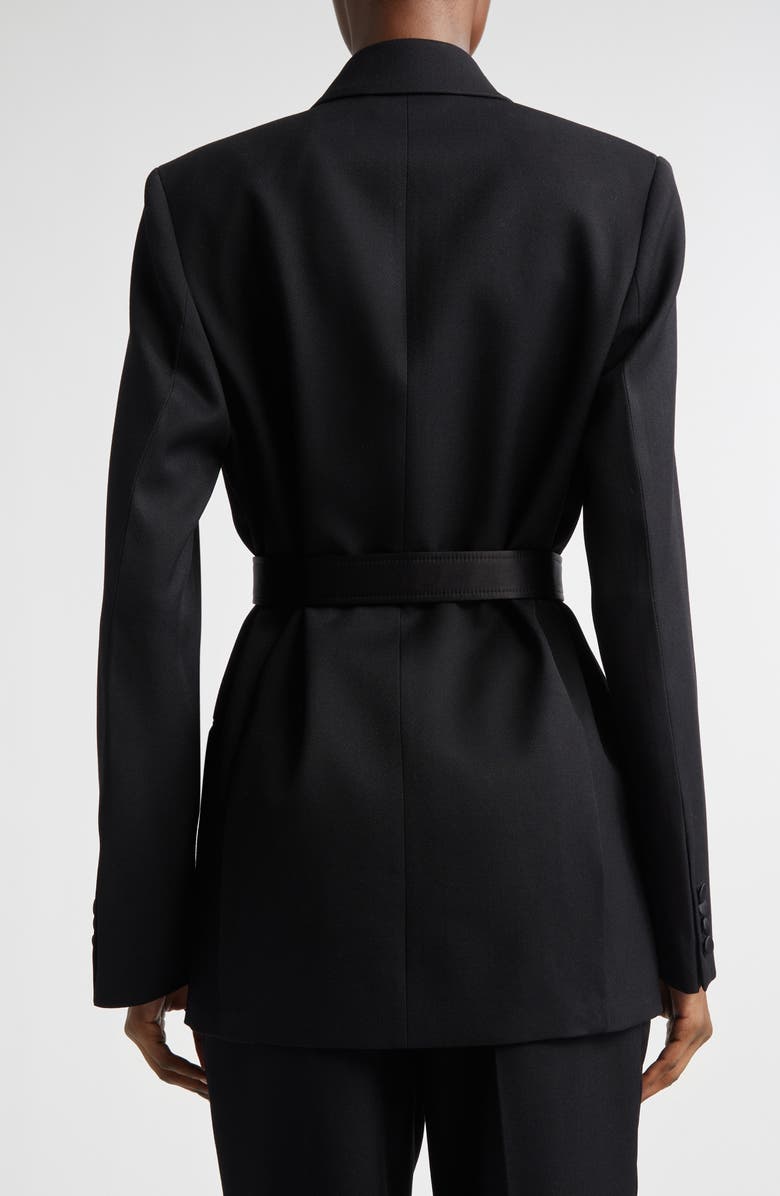 Victoria Beckham Tailored Belted Jacket, Alternate, color, Black