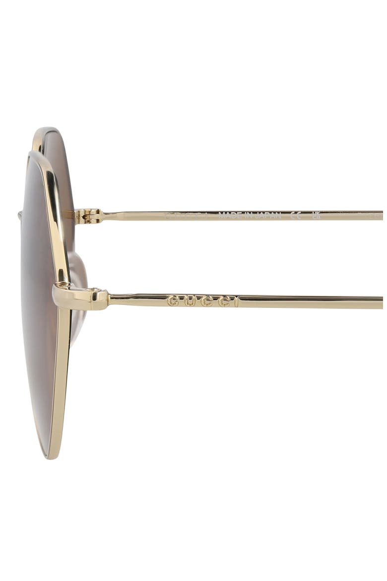 55mm Round Sunglasses, Alternate, color, GOLD GOLD BROWN