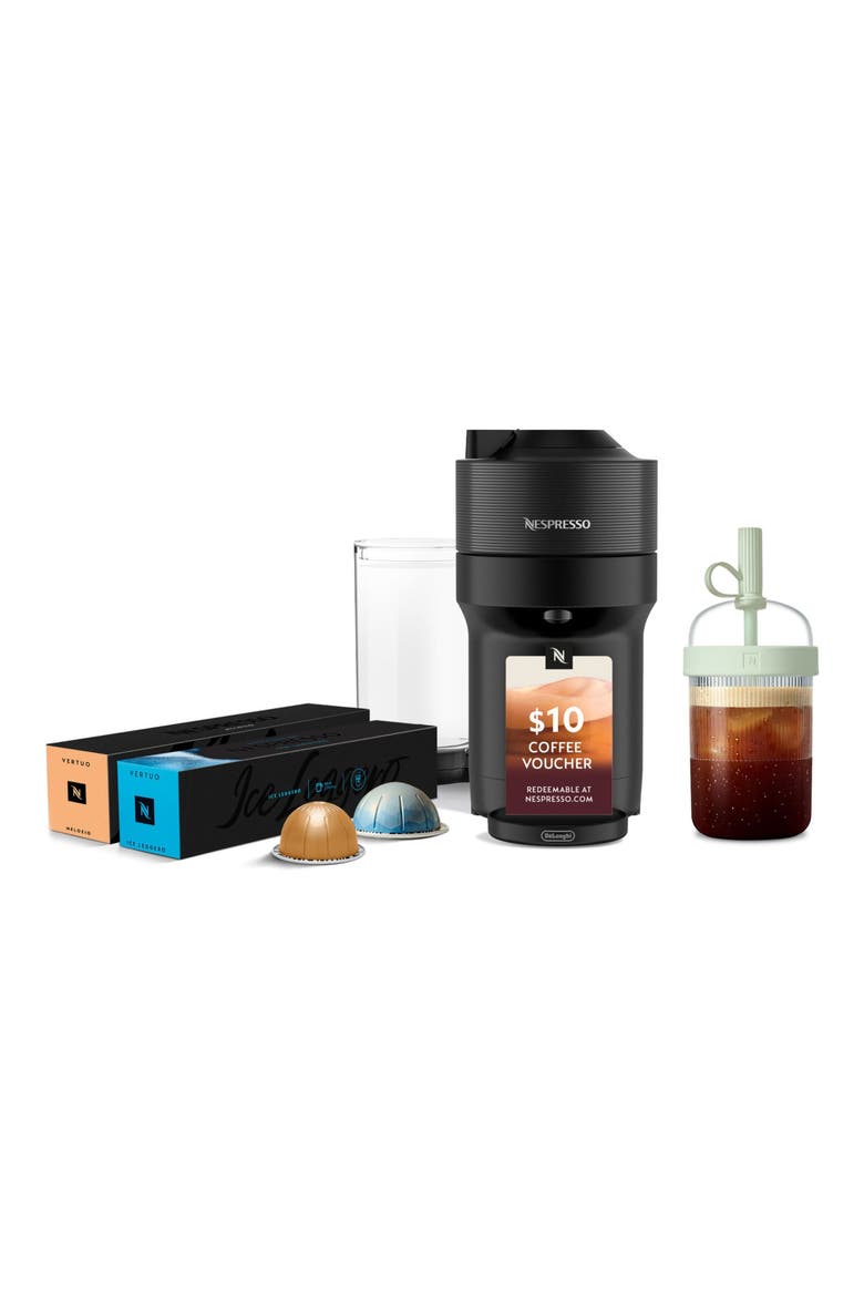 Vertuo Pop+ Coffee Machine & Iced Coffee Bundle, Main, color, BLACK