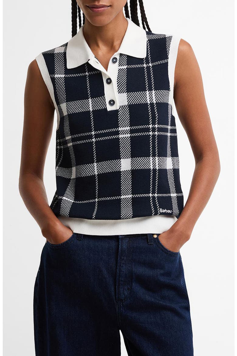 Allerdale Plaid Sleeveless Polo Sweater, Main, color, MULTI CHECK