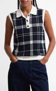 Barbour Allerdale Plaid Sleeveless Polo Sweater