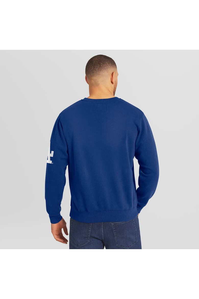 Men's Darius Rucker Collection by Fanatics Royal Los Angeles Dodgers Washed Crew Neck Pullover Sweatshirt, Alternate, color, Royal
