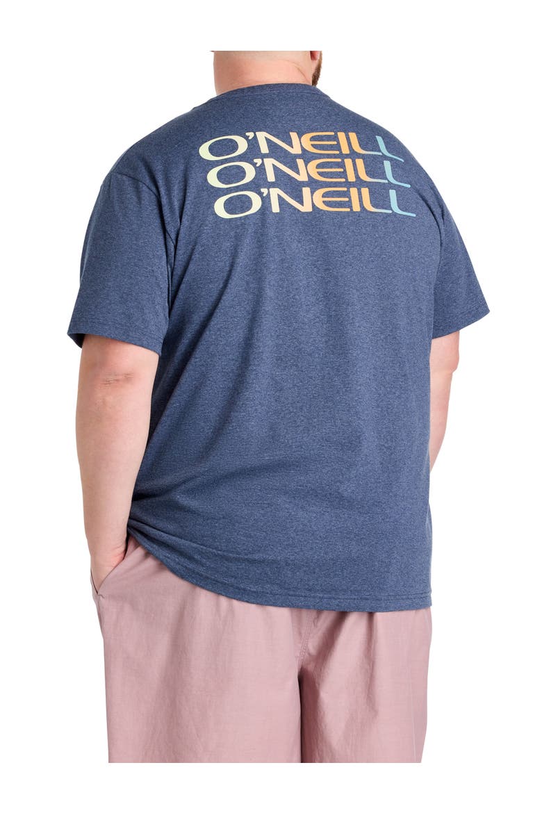 Big & Tall Triple-Stack Graphic Tee V2, Alternate, color, NAVY HEATHER