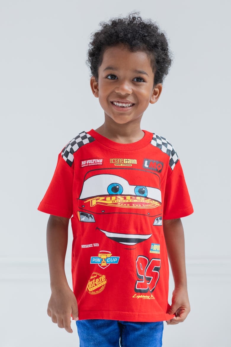 Cars 3-pack T-shirts, Alternate, color, Black Red Grey McQueen