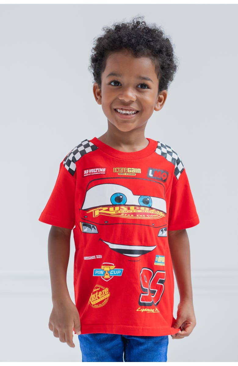 Disney Cars 3-Pack T-Shirts, Alternate, color, Black Red Grey Mcqueen