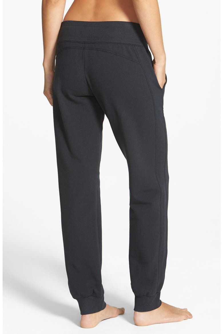 Low Rise Skinny Fleece Sweatpants, Alternate, color, BLACK