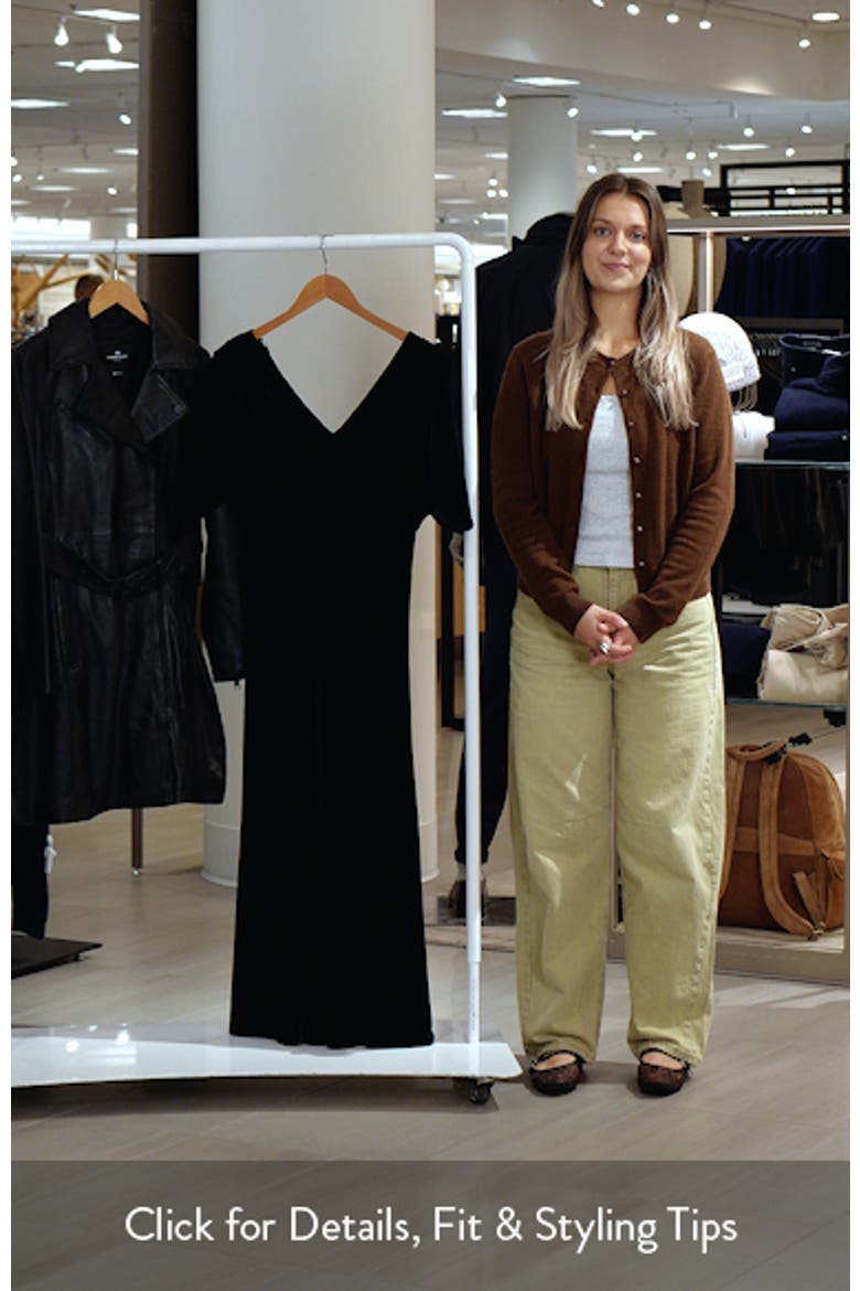 Velvet V-Neck Maxi Dress video