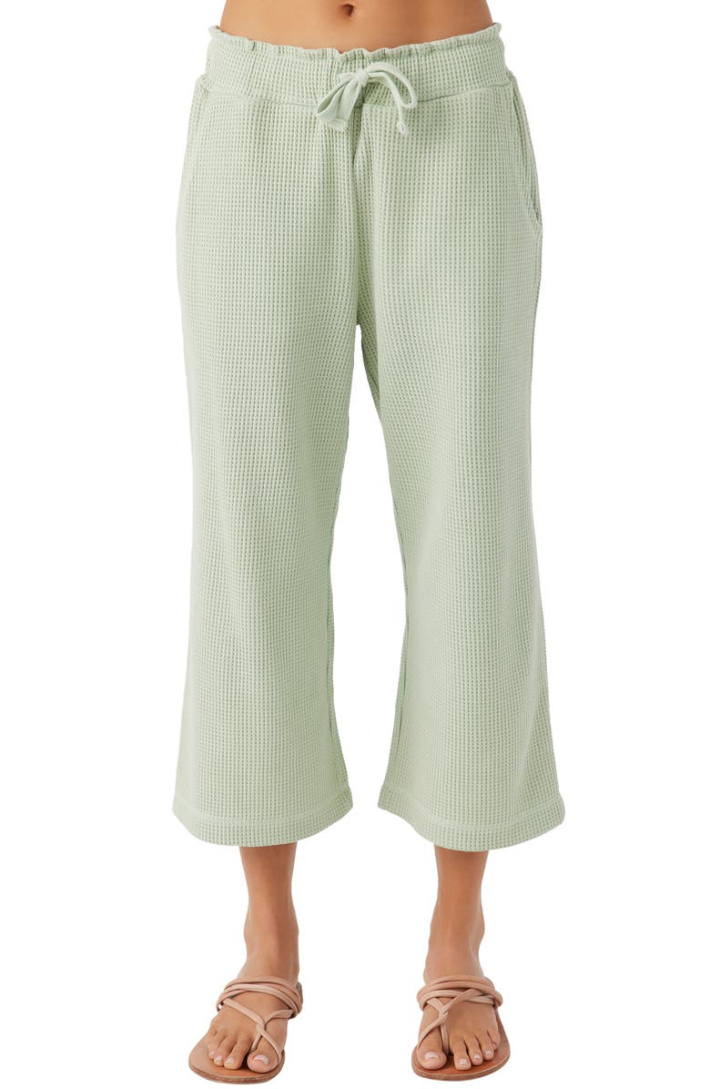 O'Neill Tour Waffle Knit Crop Pants, Alternate, color, Desert Sage