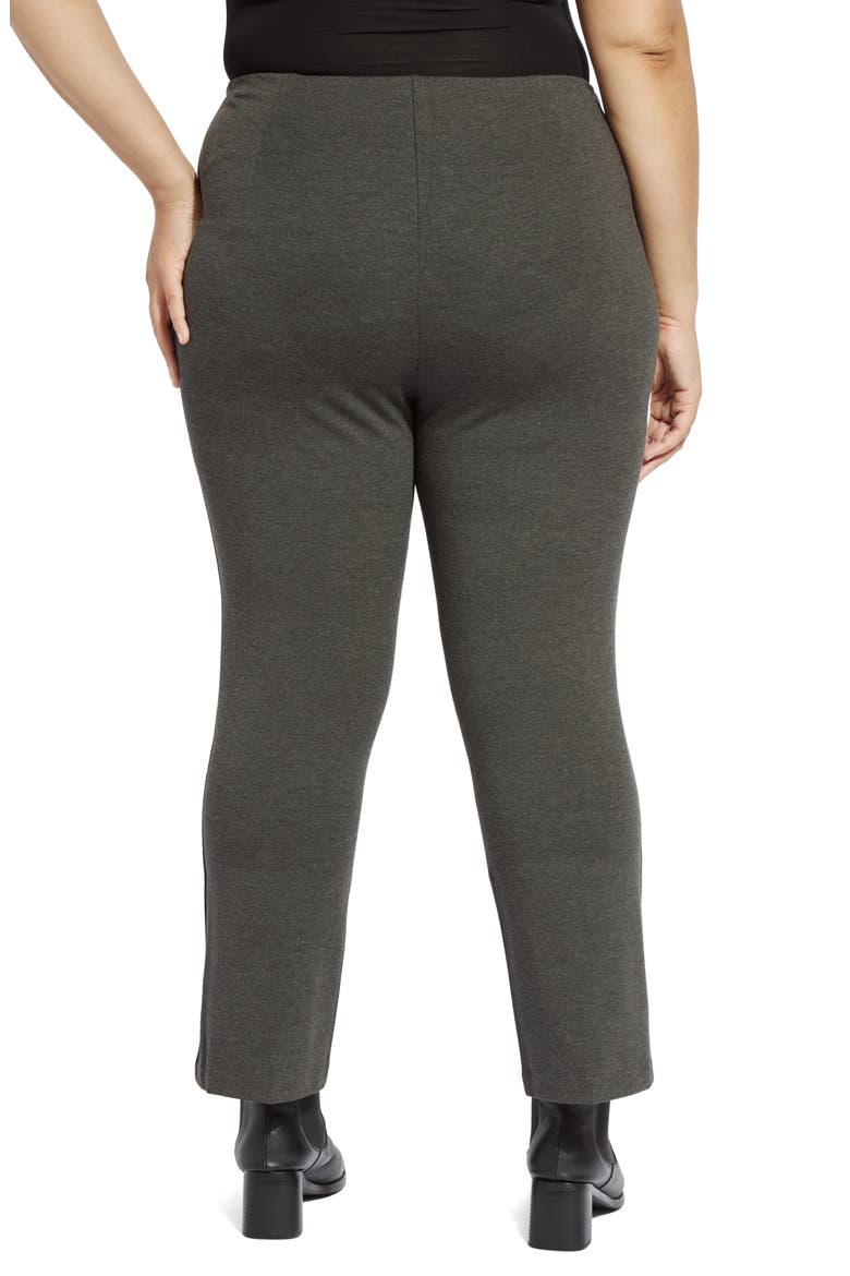 'Lyssentials Elysse Stretch Ponte Ankle Pants, Alternate, color, CHARCOAL