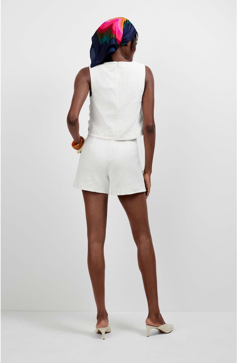 Trina Turk Siara Button Side Top, Alternate, color, Whitewash