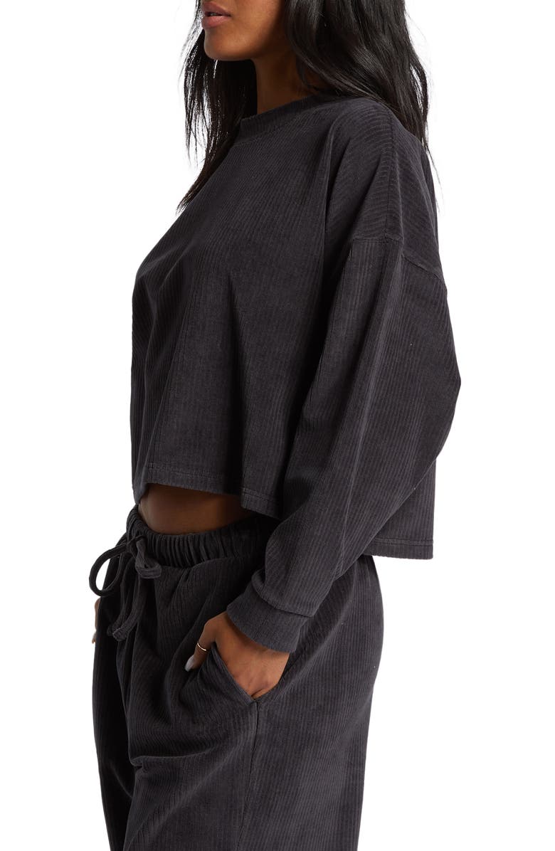 Billabong Sweet Sun Ribbed Velour Sweatshirt, Alternate, color, 