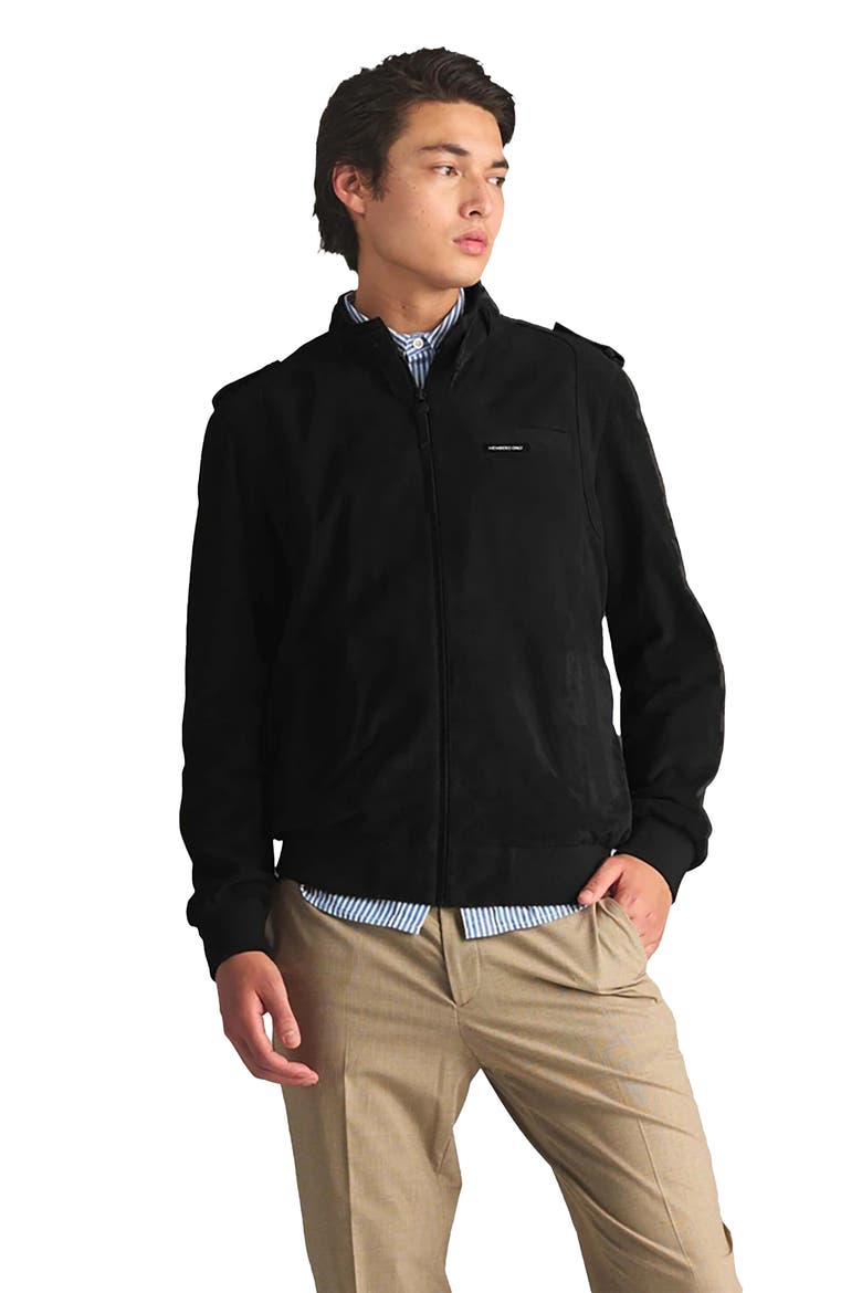 Men's Soft Suede Iconic Jacket, Alternate, color, Black