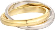 Adornia Set of 4 Mixed Metal Wavy Stackable Rings