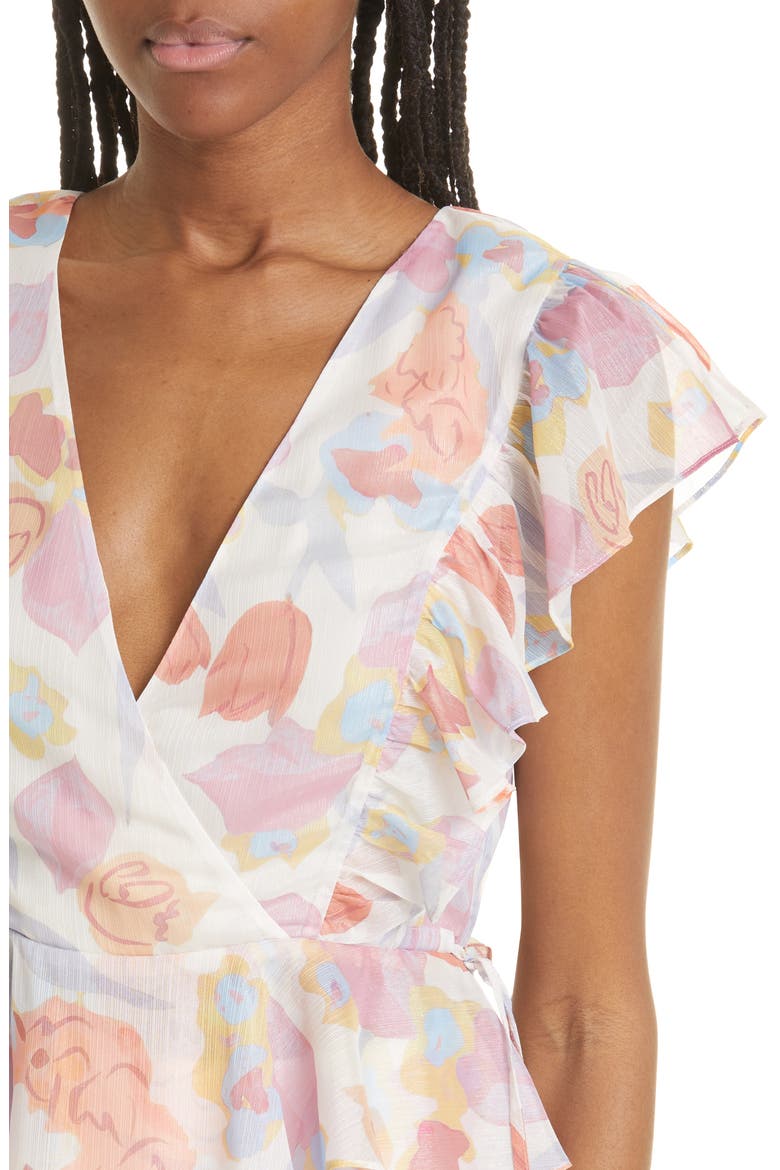 Rowyn Frill Detail Tie Top, Alternate, color, NATURAL